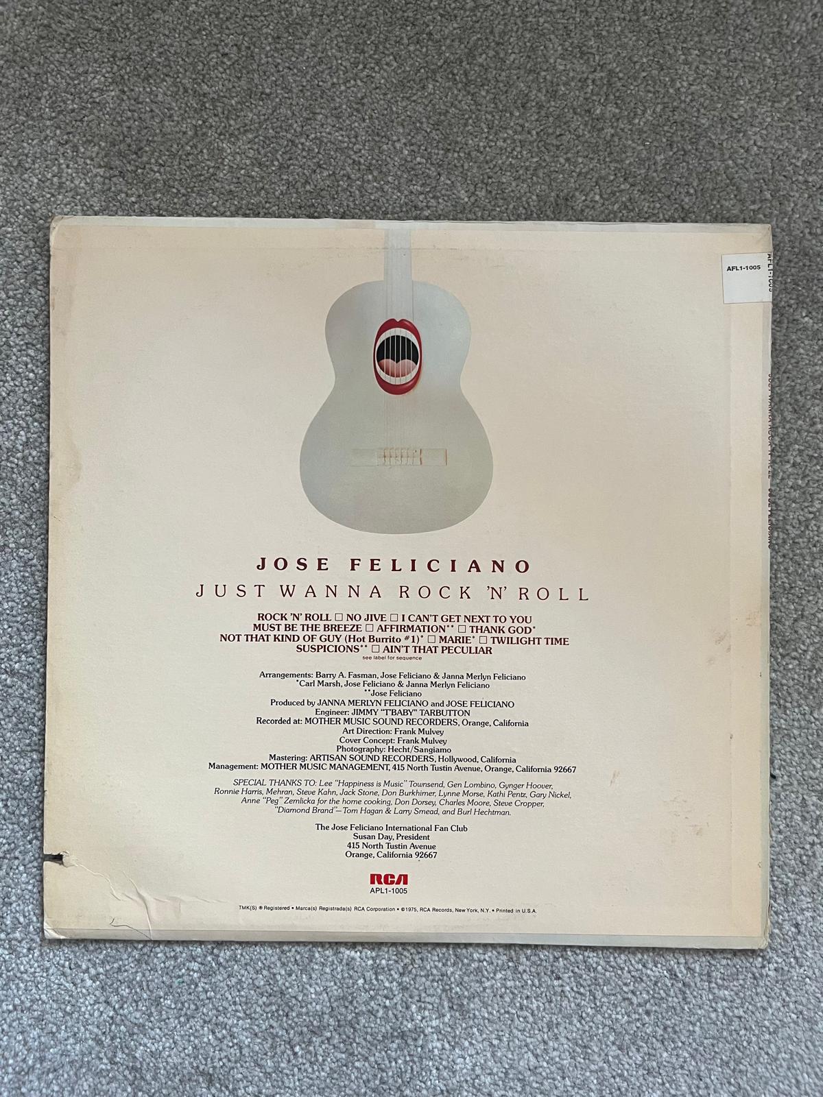 Jose Feliciano – Just Wanna Rock 'N' Roll (Used LP)