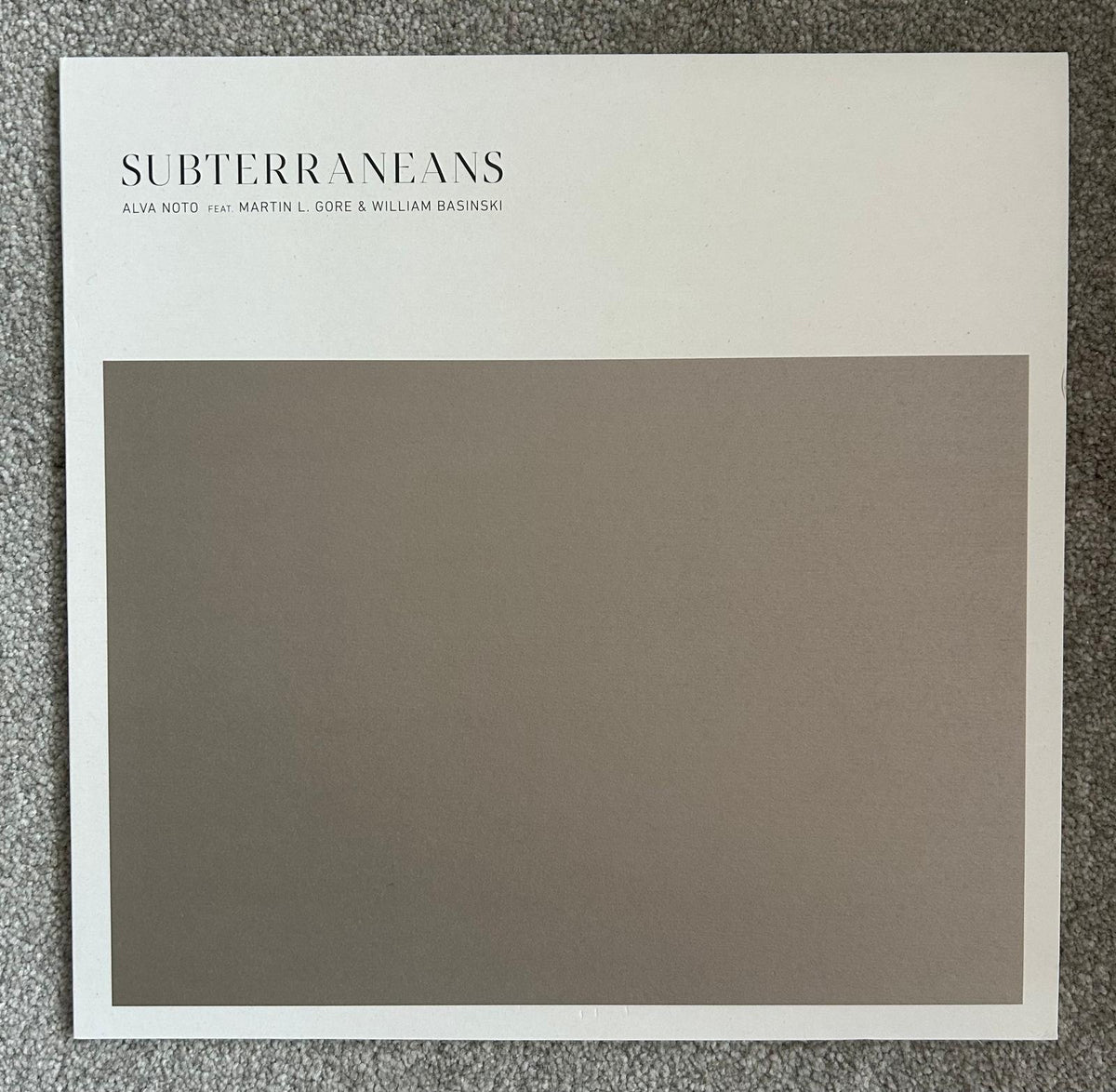 Alva Noto Feat. Martin L. Gore & William Basinski – Subterraneans (Used LP)