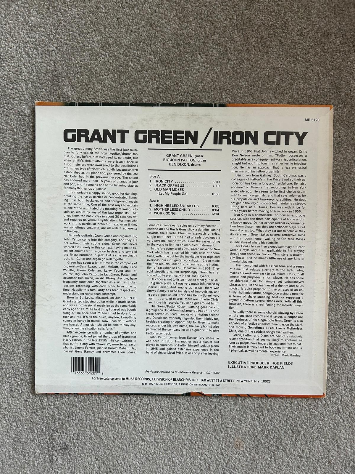 Grant Green With Ben Dixon And Big John Patton – Iron City (Used LP)