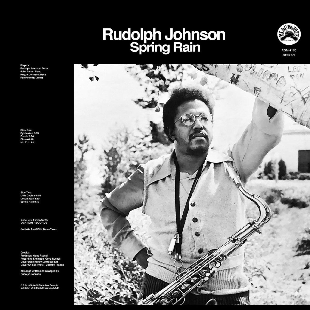 Rudolph Johnson- Spring Rain - REMASTERED (BLUE WITH BLACK SWIRL VINYL) (Vinyl LP) PRE-ORDER